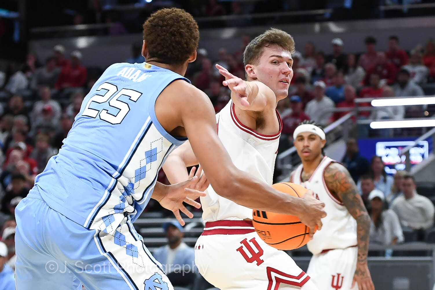 Photos from IU basketball's 76-58 exhibition win against North Carolina at Gainbridge Fieldhouse.